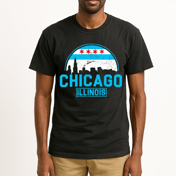 Chicago Illinois Vintage Flag Tall T-Shirt