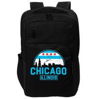 Chicago Illinois Vintage Flag Impact Tech Backpack