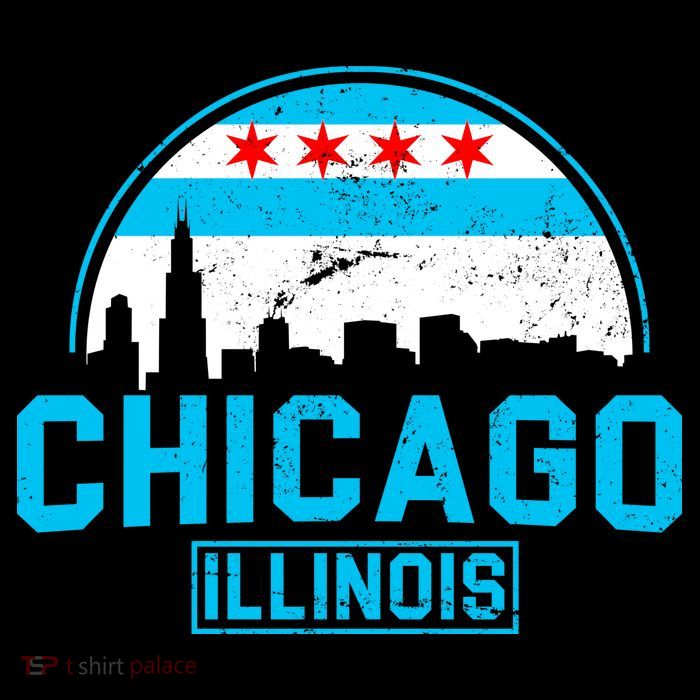 Chicago Illinois Vintage Flag Flatbill Hat