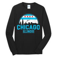 Chicago Illinois Vintage Flag Tall Long Sleeve T-Shirt