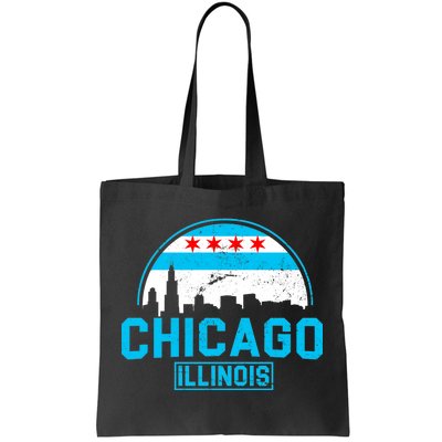 Chicago Illinois Vintage Flag Tote Bag