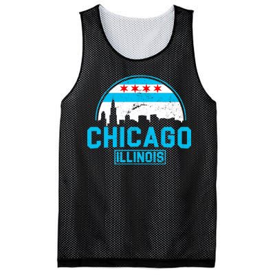 Chicago Illinois Vintage Flag Mesh Reversible Basketball Jersey Tank