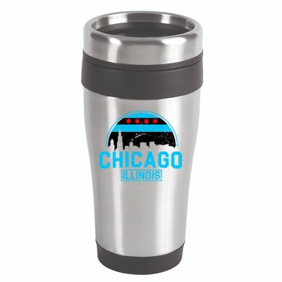 Chicago Illinois Vintage Flag 16oz Travel Tumbler