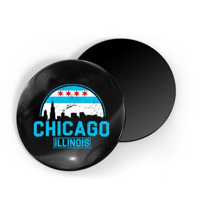 Chicago Illinois Vintage Flag Magnet