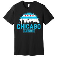 Chicago Illinois Vintage Flag Premium T-Shirt