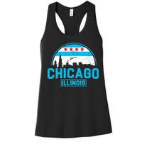 Chicago Illinois Vintage Flag Women's Racerback Tank