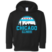 Chicago Illinois Vintage Flag Toddler Hoodie