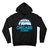 Chicago Illinois Vintage Flag Tall Hoodie