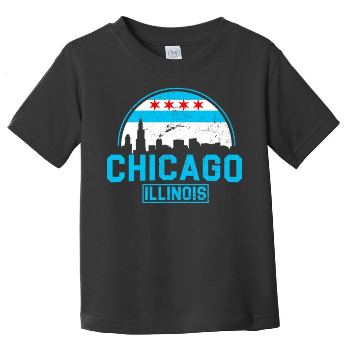 Chicago Illinois Vintage Flag Toddler T-Shirt