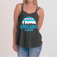 Chicago Illinois Vintage Flag Women's Strappy Tank