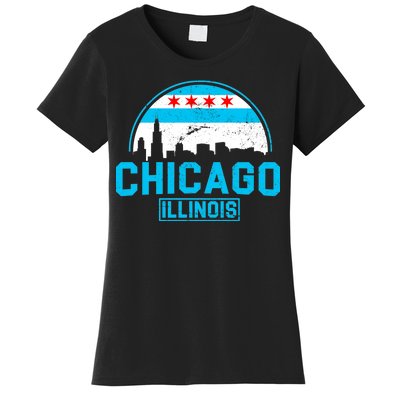 Chicago Illinois Vintage Flag Women's T-Shirt