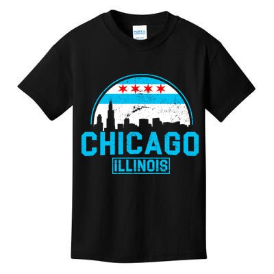 Chicago Illinois Vintage Flag Kids T-Shirt