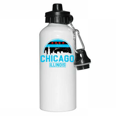 Chicago Illinois Vintage Flag Aluminum Water Bottle