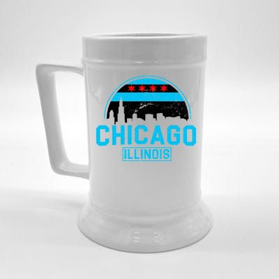 Chicago Illinois Vintage Flag Beer Stein