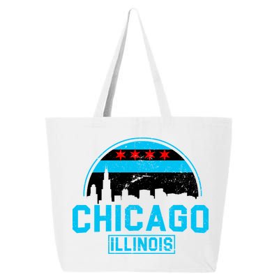 Chicago Illinois Vintage Flag 25L Jumbo Tote