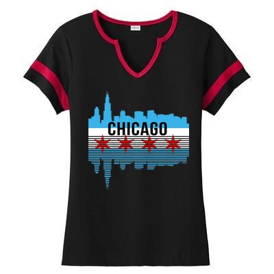 Chicago Skyline Ladies Halftime Notch Neck Tee