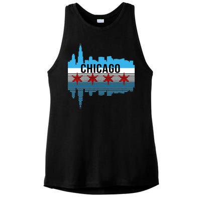 Chicago Skyline Ladies PosiCharge Tri-Blend Wicking Tank