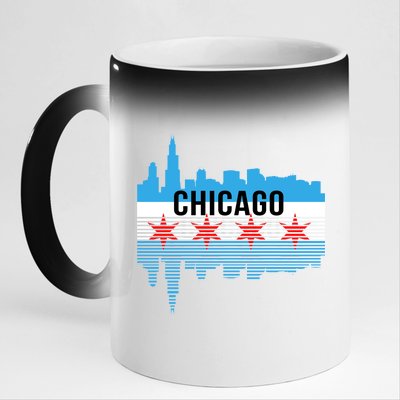 Chicago Skyline 11oz Black Color Changing Mug