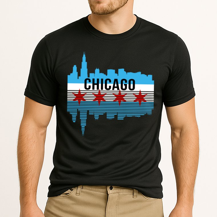 Chicago Skyline Cooling Performance Crew T-Shirt