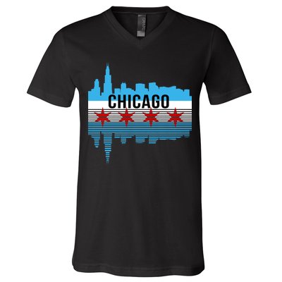 Chicago Skyline V-Neck T-Shirt