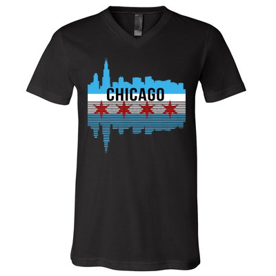 Chicago Skyline V-Neck T-Shirt