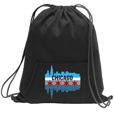 Chicago Skyline Sweatshirt Cinch Pack Bag