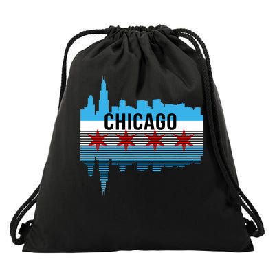 Chicago Skyline Drawstring Bag