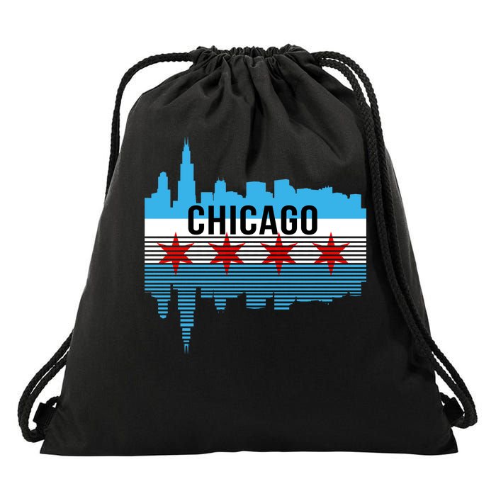 Chicago Skyline Drawstring Bag