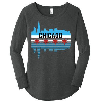 Chicago Skyline Women's Perfect Tri Tunic Long Sleeve Shirt