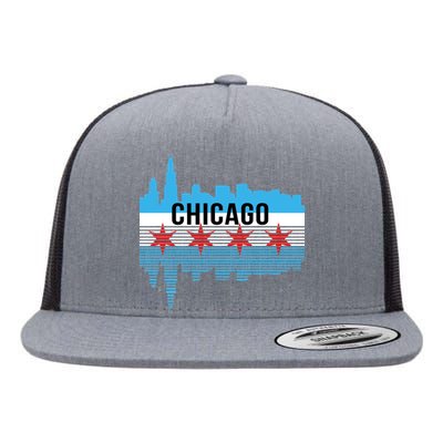 Chicago Skyline Flat Bill Trucker Hat