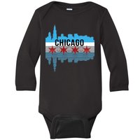 Chicago Skyline Baby Long Sleeve Bodysuit