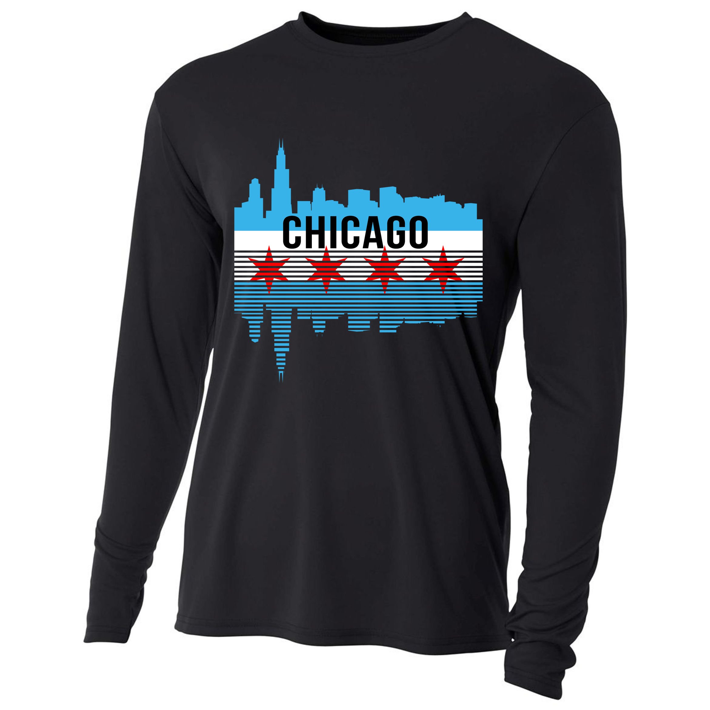 Chicago Skyline Cooling Performance Long Sleeve Crew