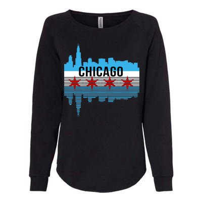 Chicago Skyline Womens California Wash Sweatshirt