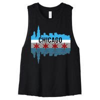 Chicago Skyline Women's Racerback Cropped Tank