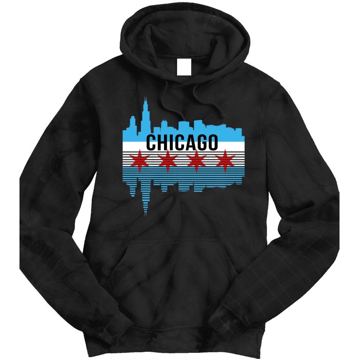 Chicago Skyline Tie Dye Hoodie