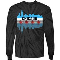 Chicago Skyline Tie-Dye Long Sleeve Shirt