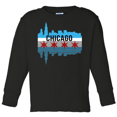 Chicago Skyline Toddler Long Sleeve Shirt