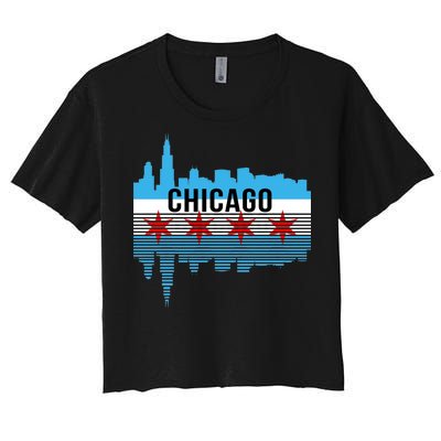 Chicago Skyline Women's Crop Top Tee