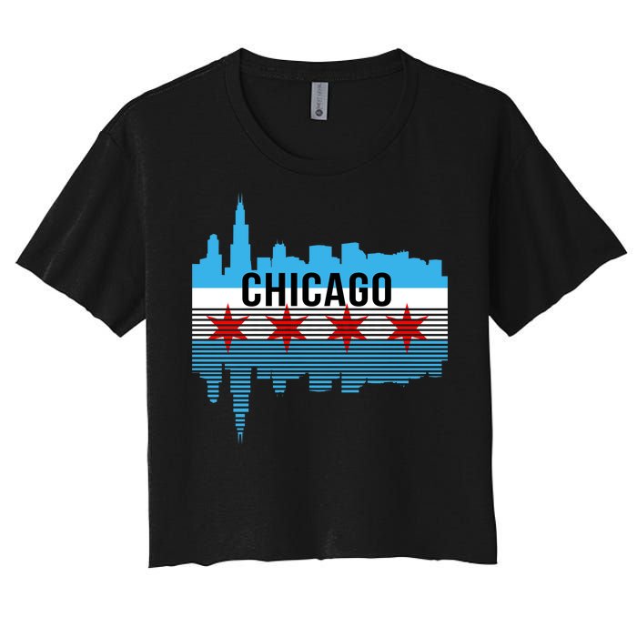 Chicago Skyline Women's Crop Top Tee