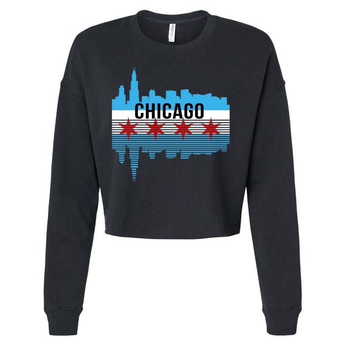 Chicago Skyline Cropped Pullover Crew