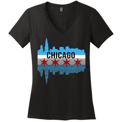 Chicago Skyline Women's V-Neck T-Shirt