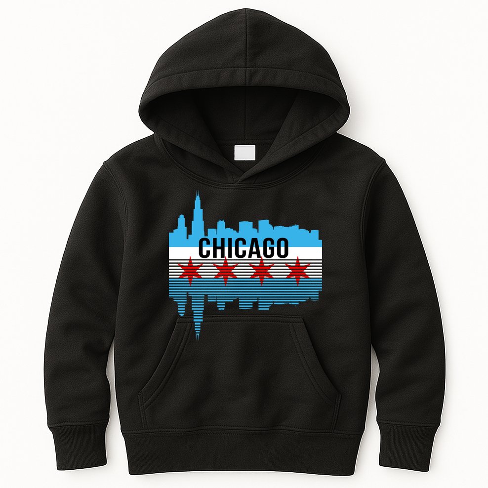 Chicago Skyline Kids Hoodie