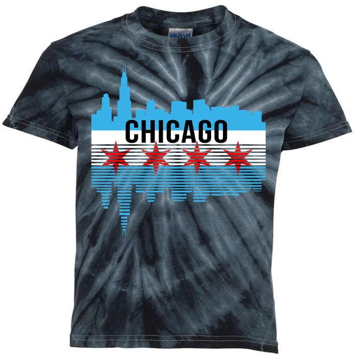 Chicago Skyline Kids Tie-Dye T-Shirt