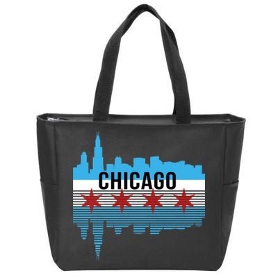 Chicago Skyline Zip Tote Bag