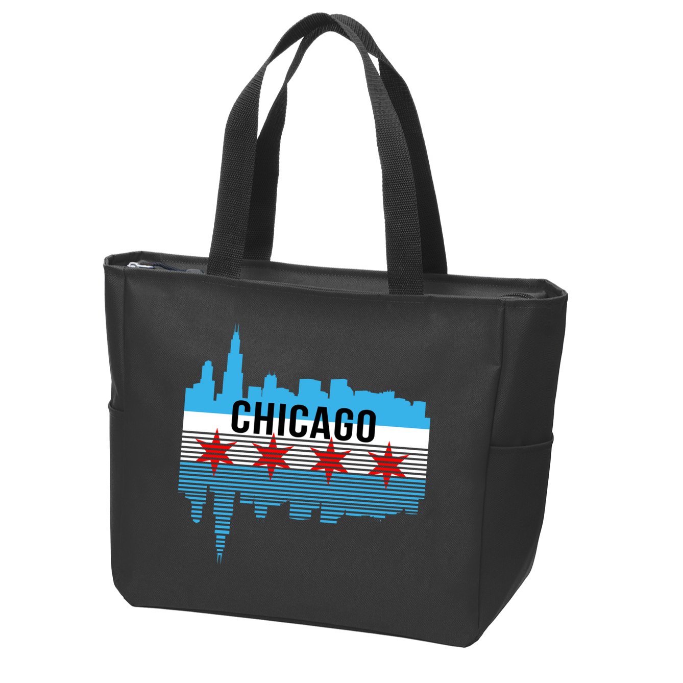 Chicago Skyline Zip Tote Bag