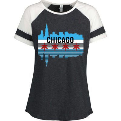 Chicago Skyline Enza Ladies Jersey Colorblock Tee