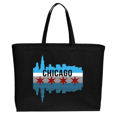 Chicago Skyline Cotton Canvas Jumbo Tote