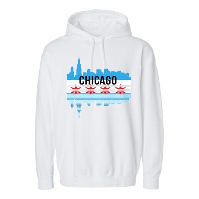 Chicago Skyline Garment-Dyed Fleece Hoodie