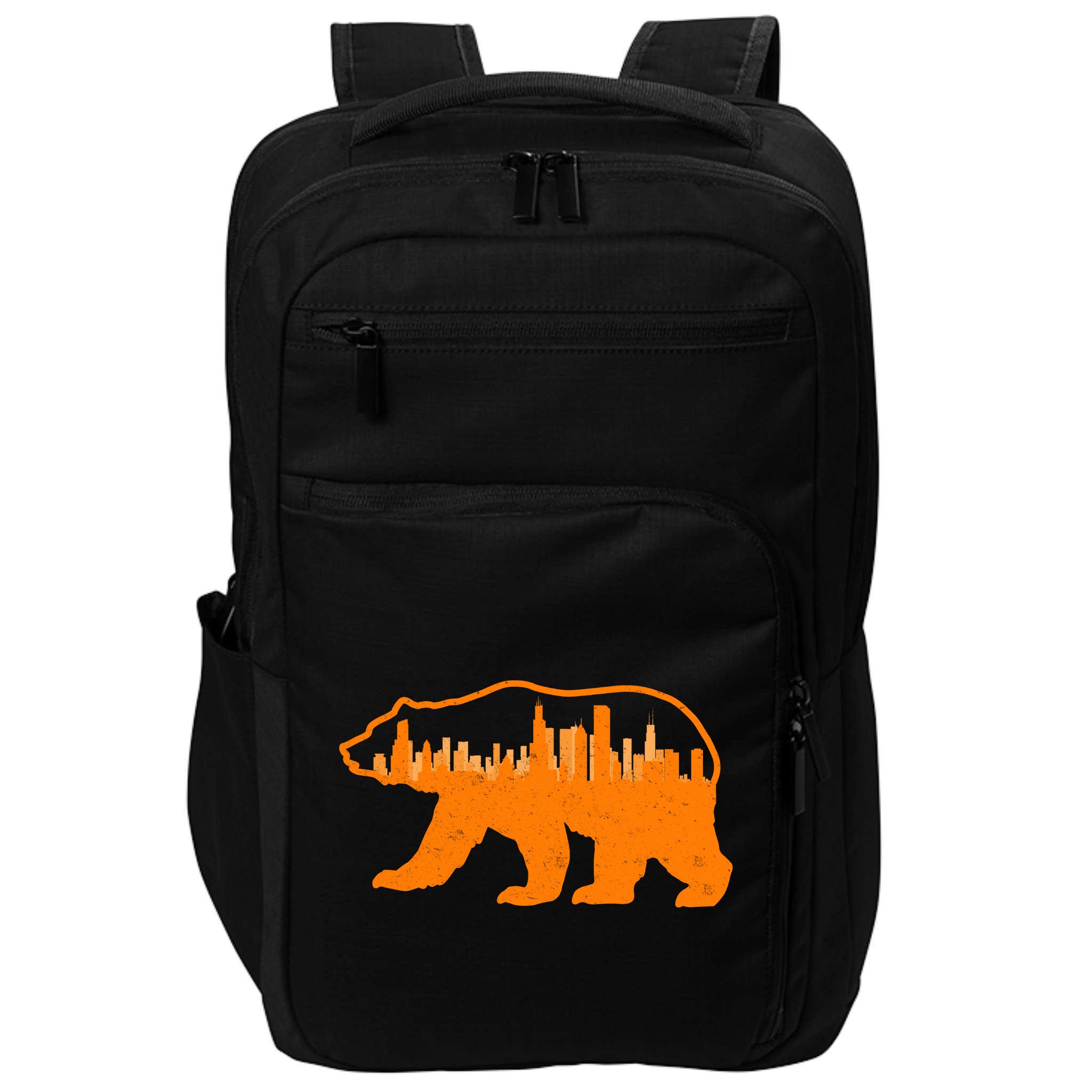 Chicago Skyline City Bear Impact Tech Backpack