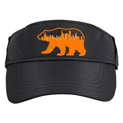 Chicago Skyline City Bear Adult Drive Performance Visor